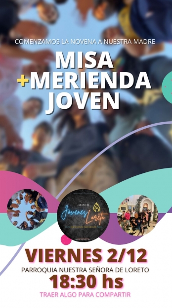 Jvenes en la novena de Nuestra Seora de Loreto 