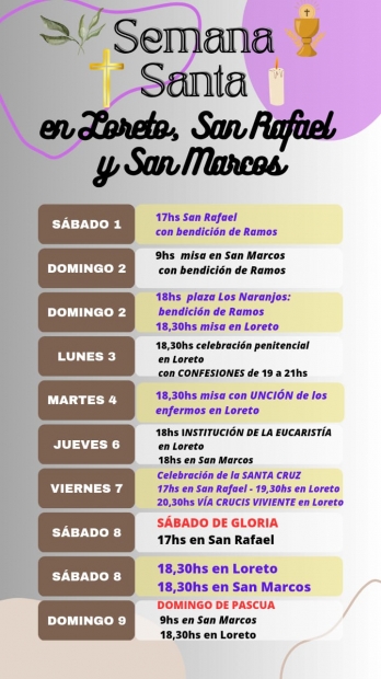 Semana Santa en nuestra parroquia y capillas