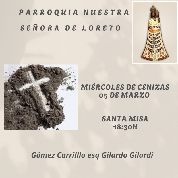 Mircoles de Cenizas 5 de marzo