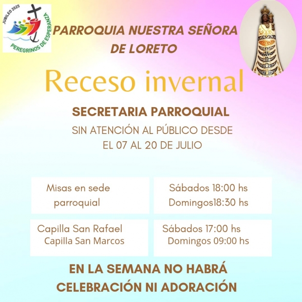 HORARIOS DURANTE EL RECESO INVERNAL