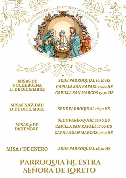 Horario de misas para las pr�ximas Fiestas