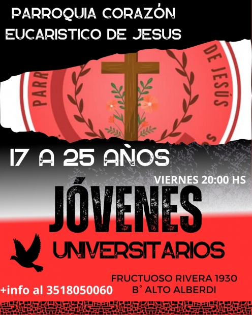 Grupo de J�venes universitarios en Coraz�n Eucar�stico