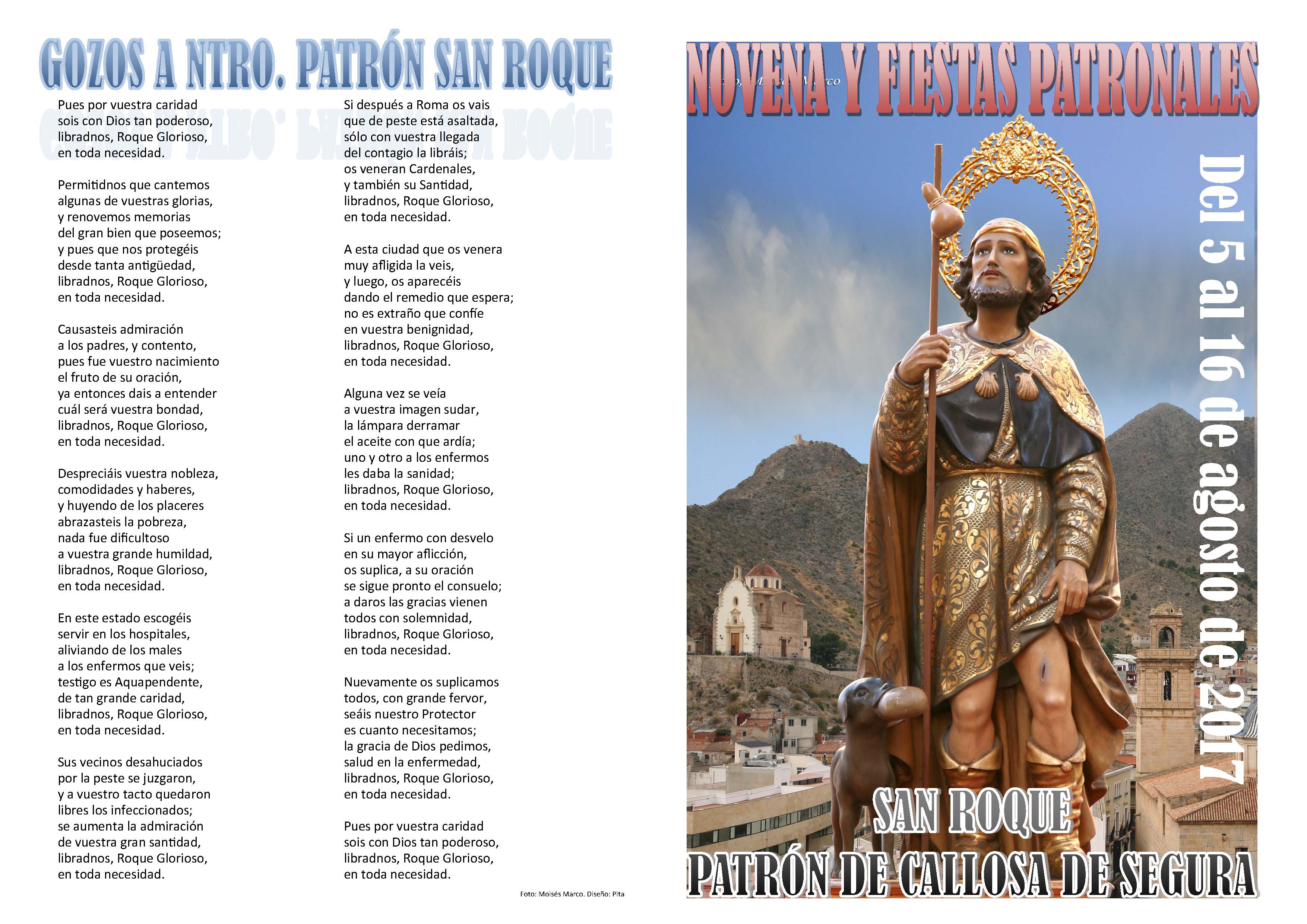 NOVENA Y FIESTAS SAN ROQUE 2017
