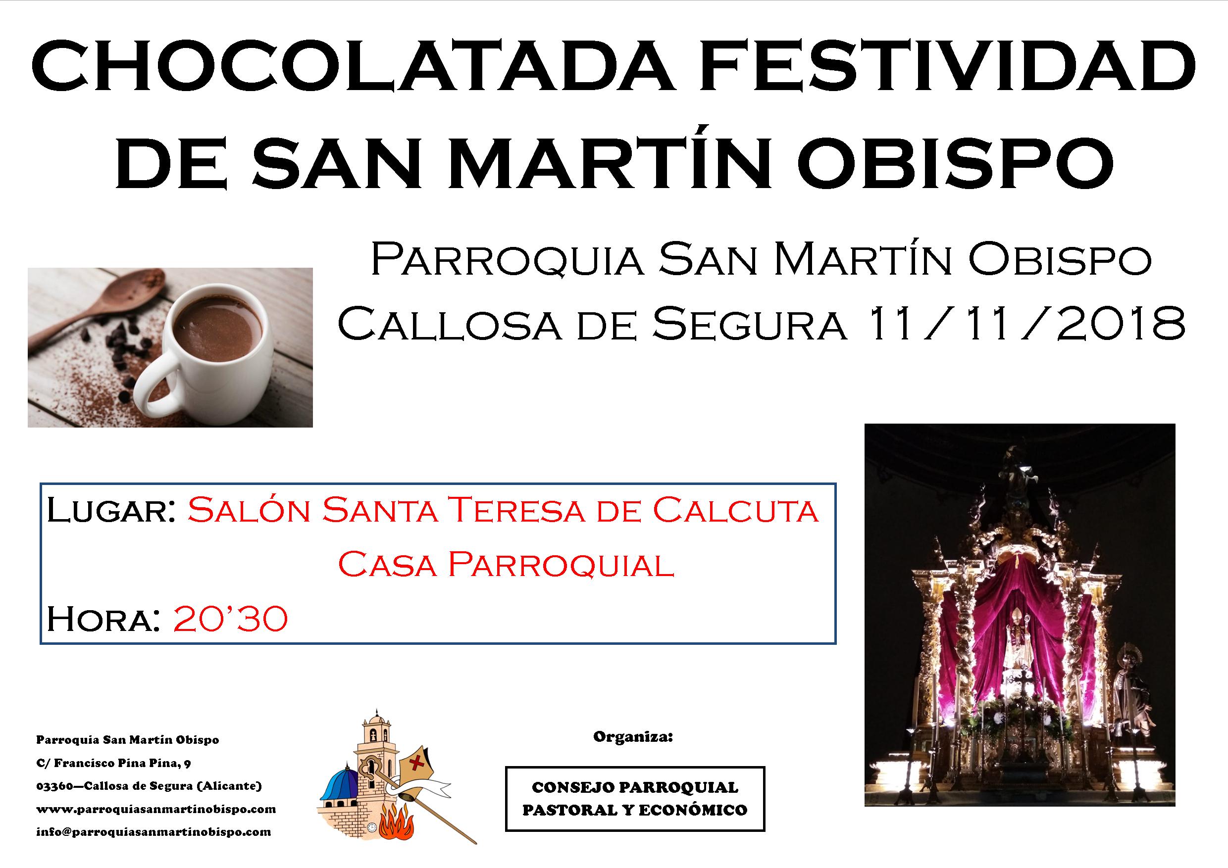 CHOCOLATADA FESTIVIDAD SAN MART�N OBISPO 2018