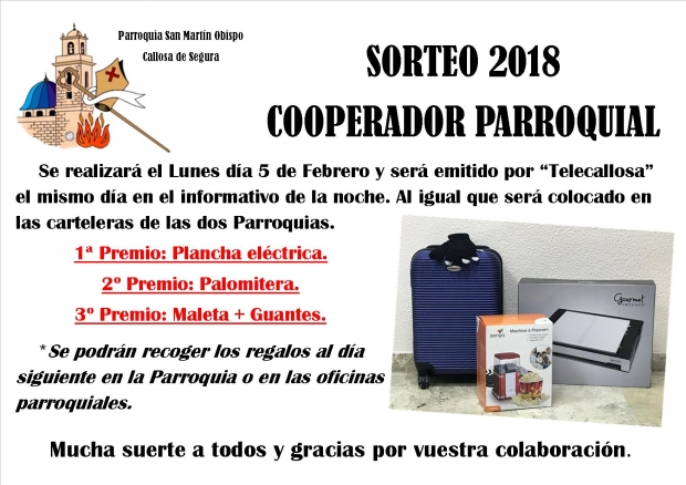 Sorteo Cooperadores Parroquiales 2018