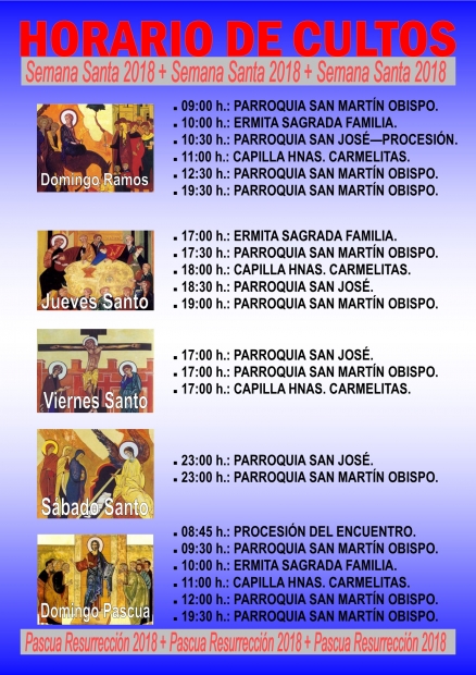 HORARIO DE SEMANA SANTA