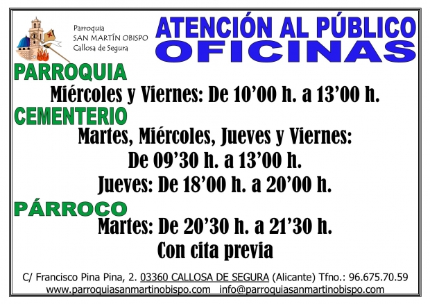 HORARIO DESPACHO