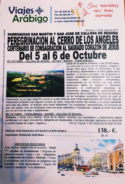Peregrinaci�n Parroquial al Cerro de los �ngeles 5-6 de octubre