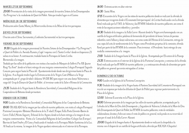 VISITA DE LA MARE DE DU DELS DESAMPARATS (