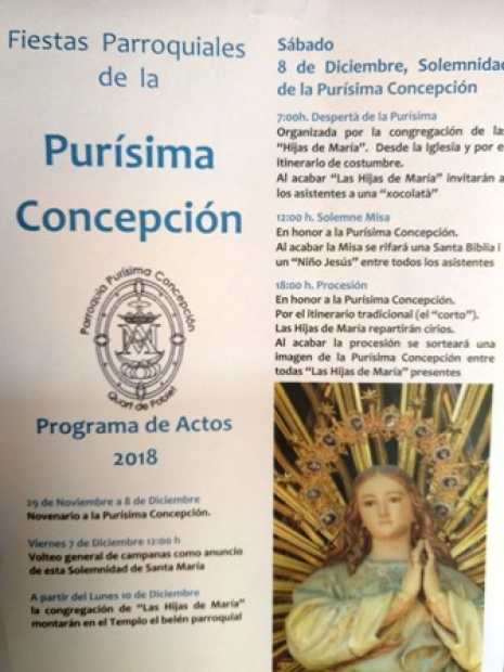 FESTES PARROQUIALS A LA PURSSIMA