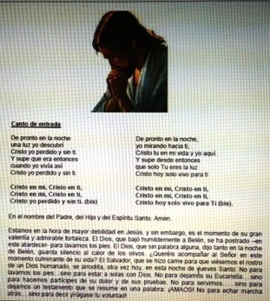 DIJOUS SANT. L'HORA SANTA