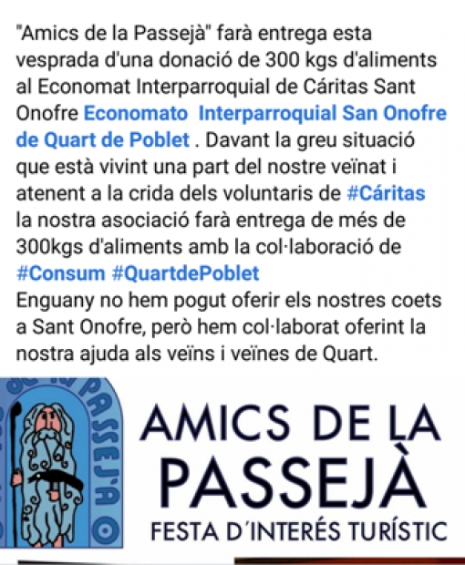 AMICS DE LA PASSEJ-ECONOMAT INTERPARROQUIAL 