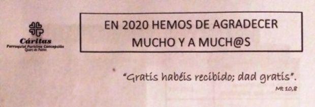 CRITAS PARROQUIAL: MEMRIA EXERCICI 2020