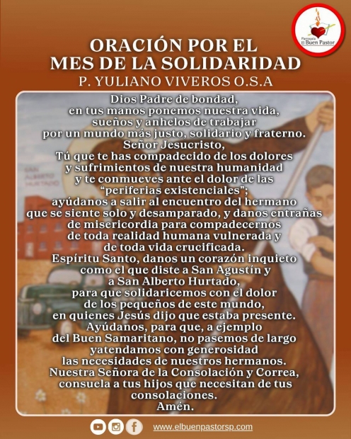 ORACION POR EL MES DE LA SOLIDARIDAD (P. Yuliano Viveros O.S.A.)