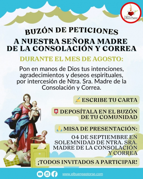 ⠀BUZON DE PETICIONES A NUESTRA SRA. MADRE DE LA CONSOLACION Y CORREA